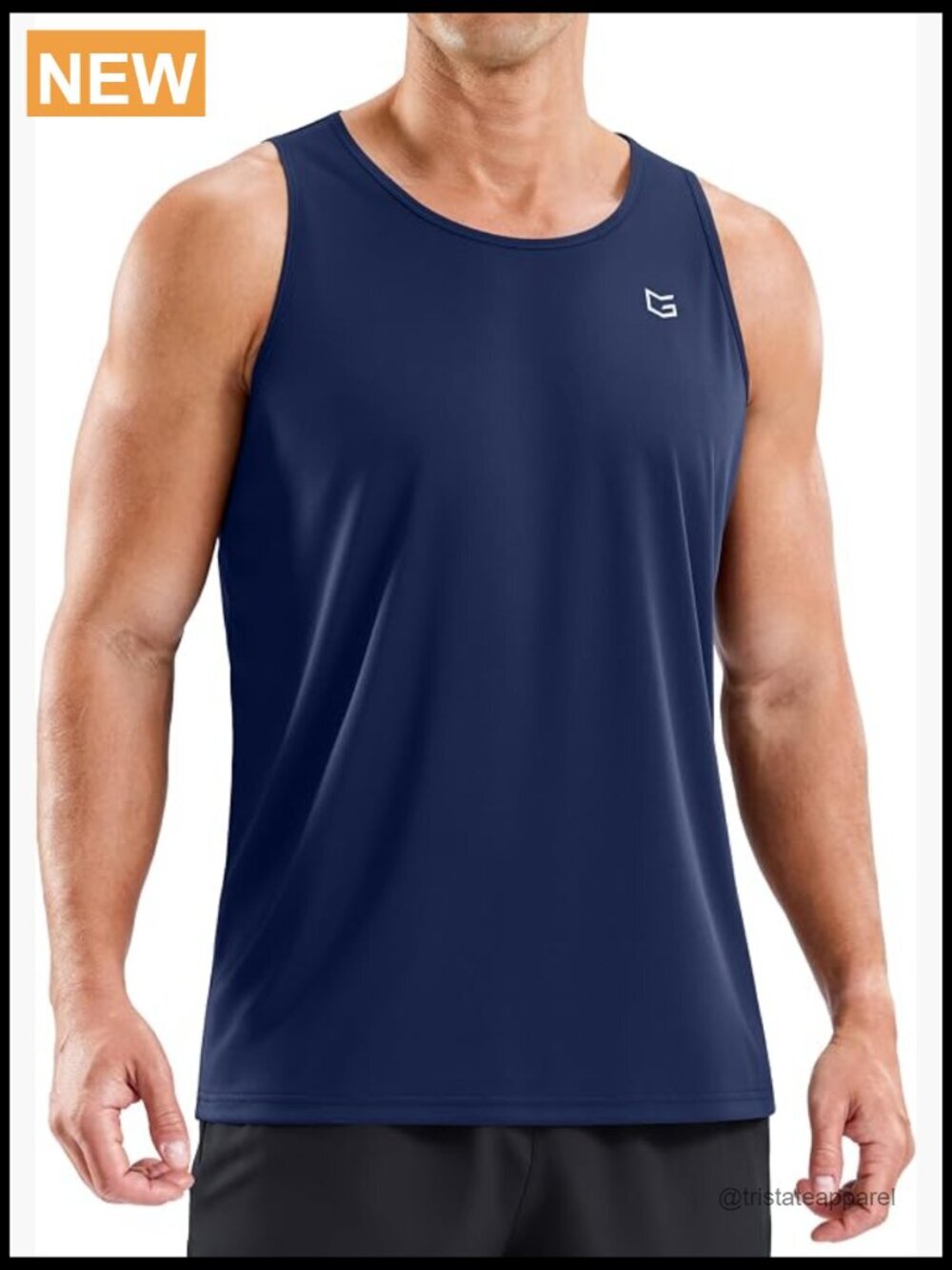 Men's UPF 50+ Sleeveless Tank Top for Workout, Running & Swim